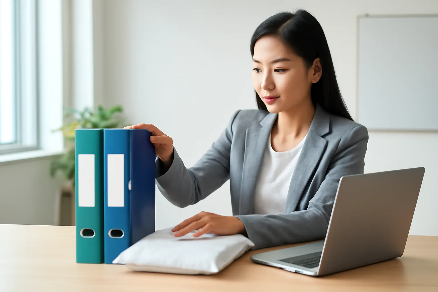 Người được uỷ quyền xếp lại hồ sơ song ngữ của một công ty vốn nước ngoài nhỏ